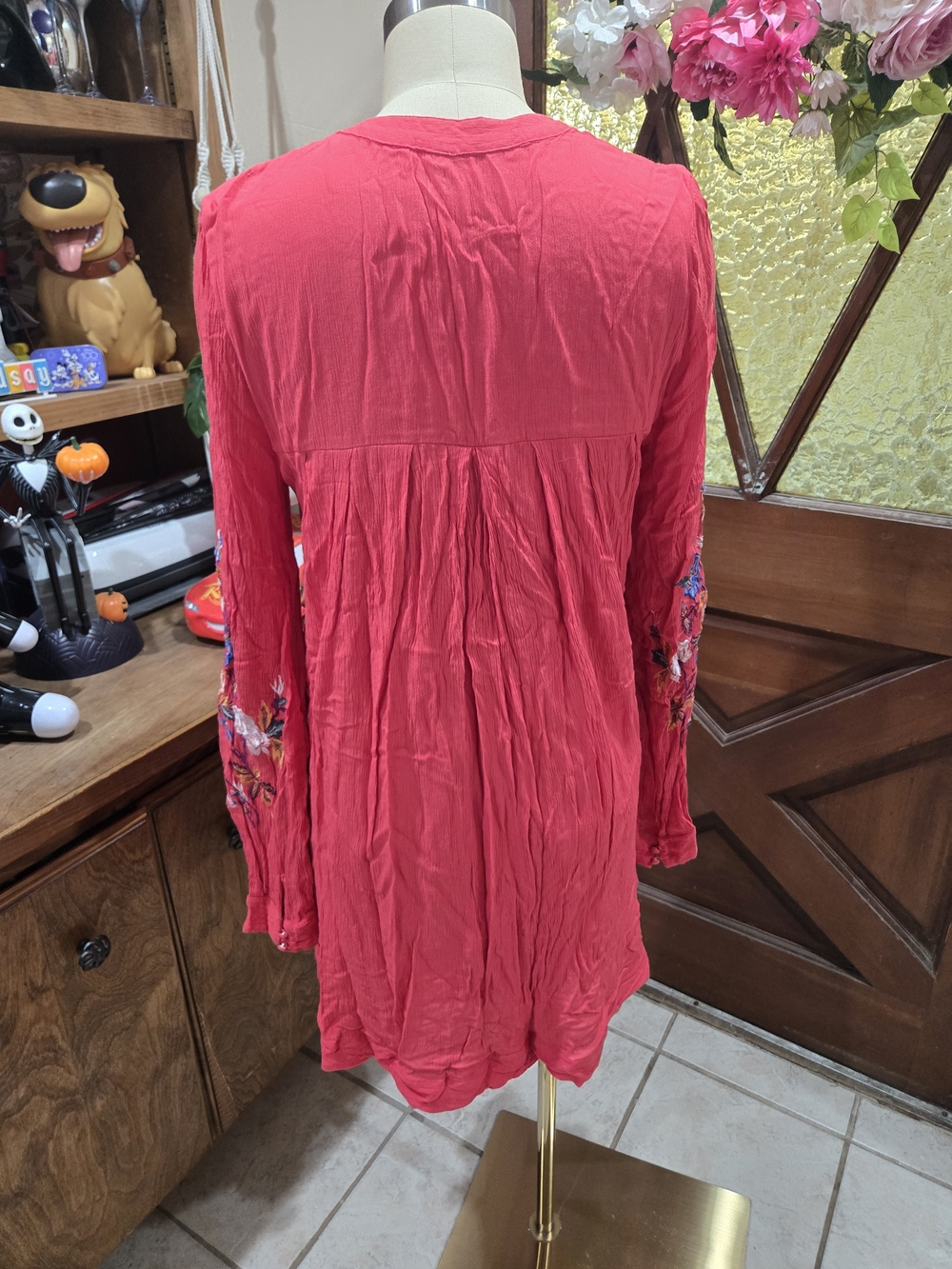 Free People Raspberry Embroidered Mini Dress - Picture 3 of 6